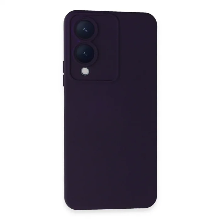 Vivo Y17s Kılıf Nano İçi Kadife Silikon - Mor
