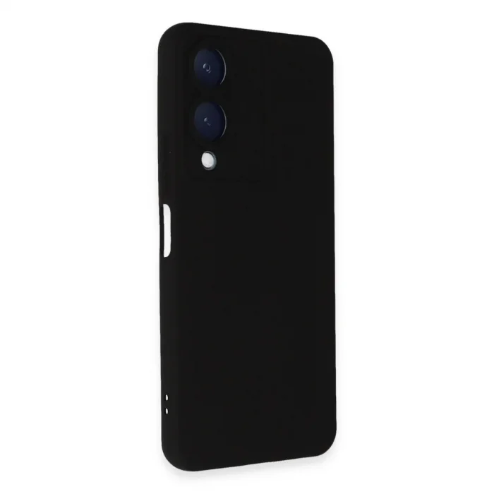 Vivo Y17s Kılıf Nano İçi Kadife Silikon - Siyah