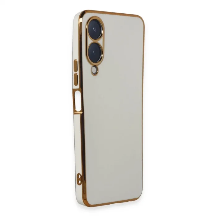 Vivo Y17s Kılıf Volet Silikon - Beyaz