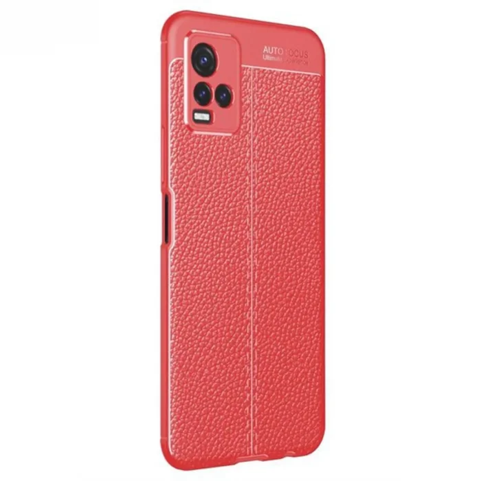 Vivo Y21s Kılıf Auto Focus Kapak - Kırmızı