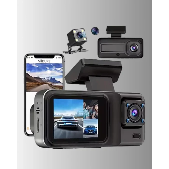 Wi-Fi Bağlantılı Full HD Araç Kamera Seti 3 Kameralı Park Koruma ve Döngü Kayıt