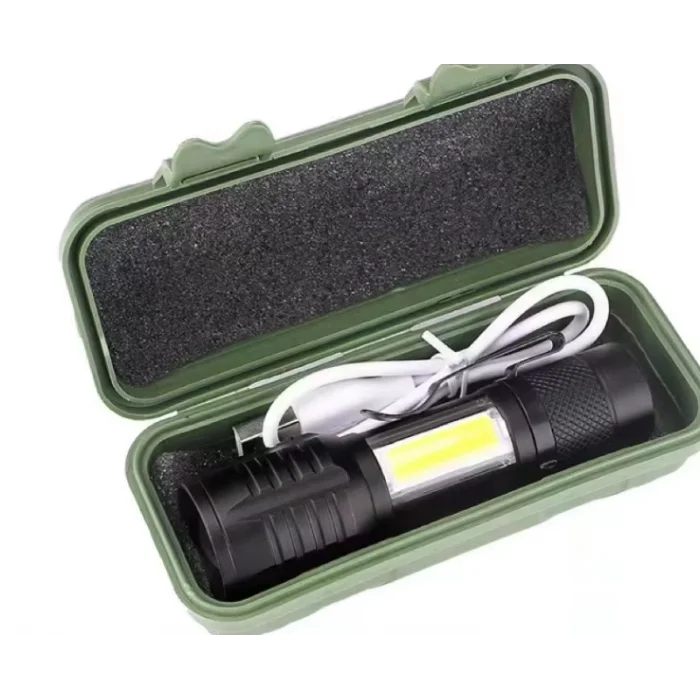 Wison ws-5454 Taktik el feneri USB şarj edilebilir kamp feneri COB zumlanabilir mini taşınabilir el feneri