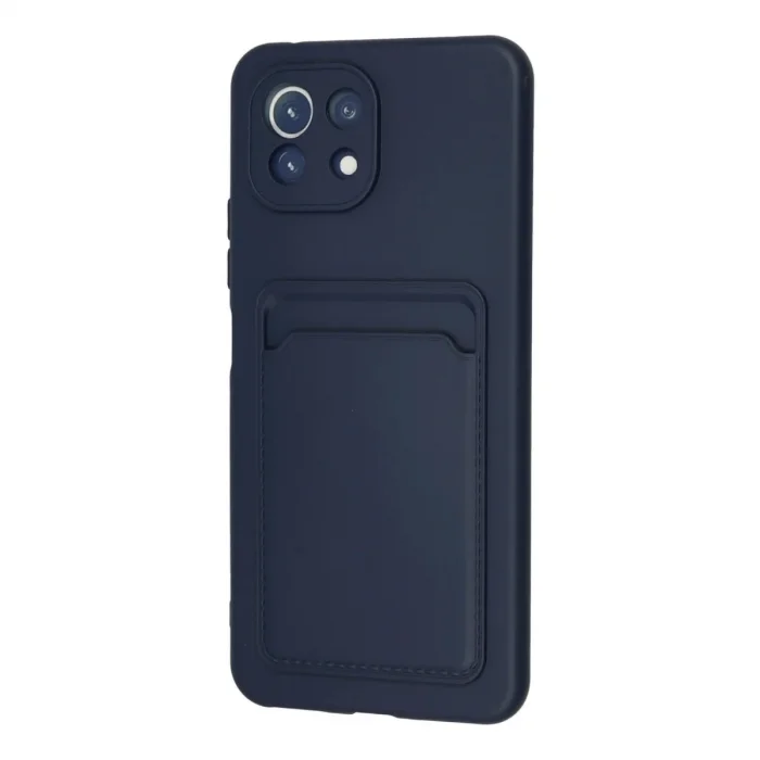 Xiaomi Mi 11 Kılıf Kelvin Kartvizitli Silikon - Lacivert