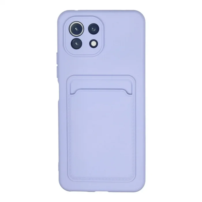Xiaomi Mi 11 Kılıf Kelvin Kartvizitli Silikon - Lila
