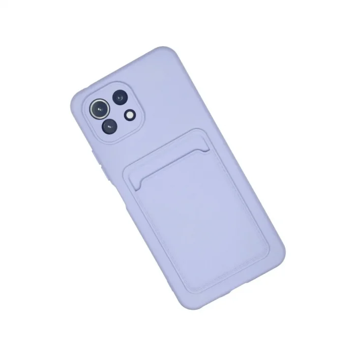 Xiaomi Mi 11 Kılıf Kelvin Kartvizitli Silikon - Lila