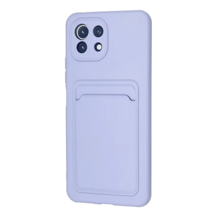 Xiaomi Mi 11 Kılıf Kelvin Kartvizitli Silikon - Lila