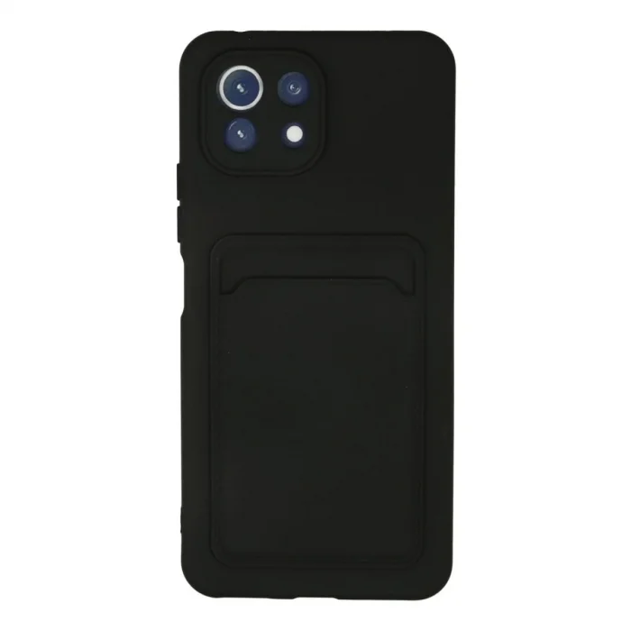 Xiaomi Mi 11 Kılıf Kelvin Kartvizitli Silikon - Siyah