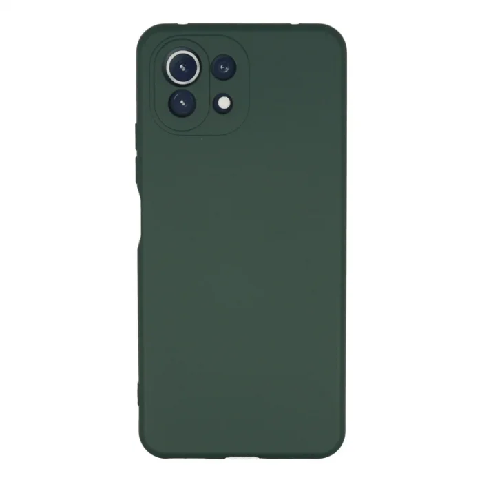 Xiaomi Mi 11 Lite Kılıf Nano İçi Kadife Silikon - Koyu Yeşil