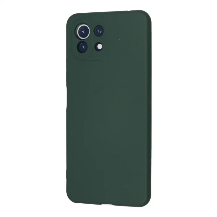 Xiaomi Mi 11 Lite Kılıf Nano İçi Kadife Silikon - Koyu Yeşil