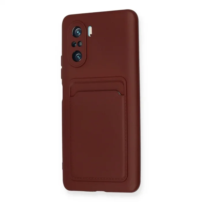 Xiaomi Mi 11i Kılıf Kelvin Kartvizitli Silikon - Bordo