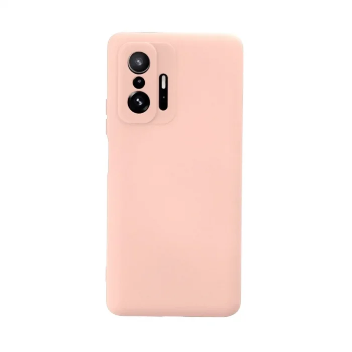Xiaomi Mi 11t Pro Kılıf Nano İçi Kadife Silikon - Pudra