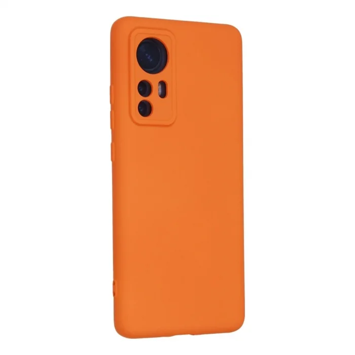 Xiaomi Mi 12 Kılıf Nano İçi Kadife Silikon - Turuncu