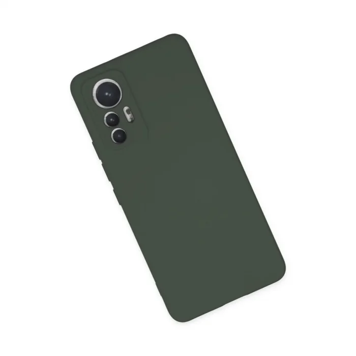 Xiaomi Mi 12 Lite Kılıf Nano İçi Kadife Silikon - Koyu Yeşil