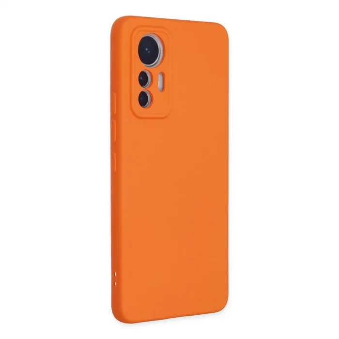 Xiaomi Mi 12 Lite Kılıf Nano İçi Kadife Silikon - Turuncu