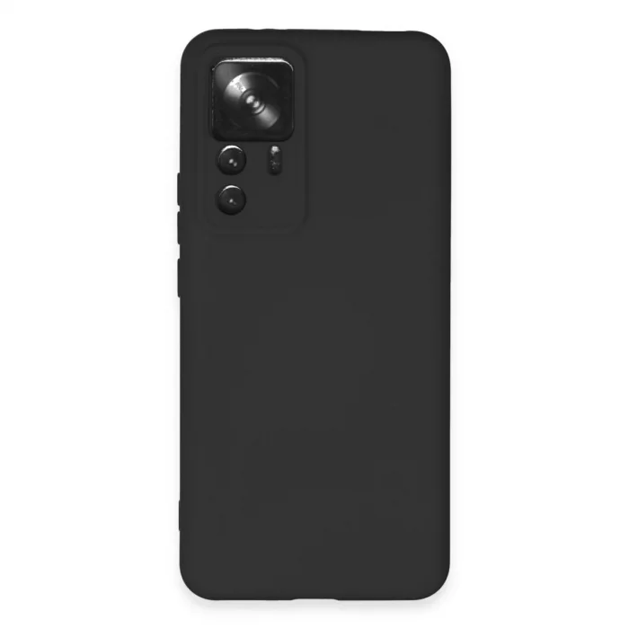 Xiaomi Mi 12t Pro Kılıf Nano İçi Kadife Silikon - Siyah