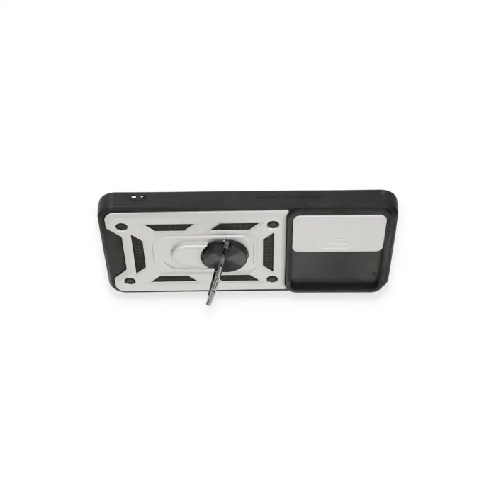 Xiaomi Mi 12t Pro Kılıf Pars Lens Yüzüklü Silikon - Gümüş
