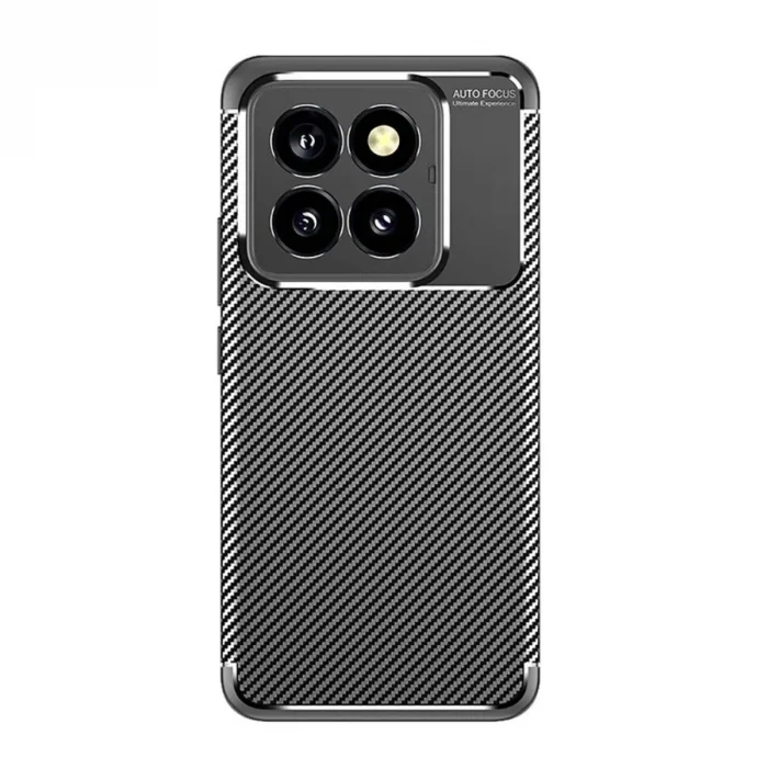 Xiaomi Mi 14t Pro Kılıf Auto Focus Karbon Kapak - Siyah