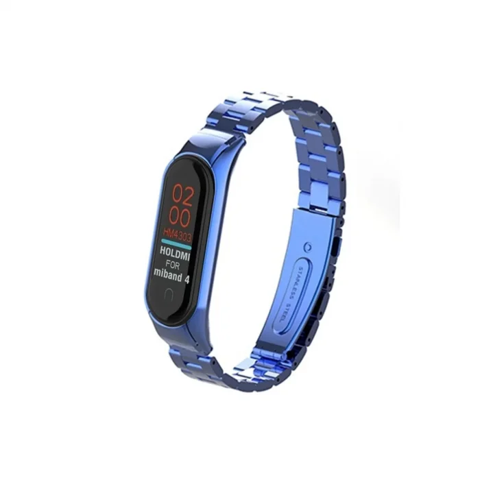 Xiaomi Mi Band 4 Metal Baklalı Kordon (saat Değildir) - Mavi