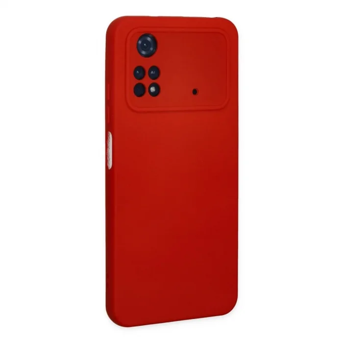 Xiaomi Poco M4 Pro 4g Kılıf Nano İçi Kadife Silikon - Kırmızı