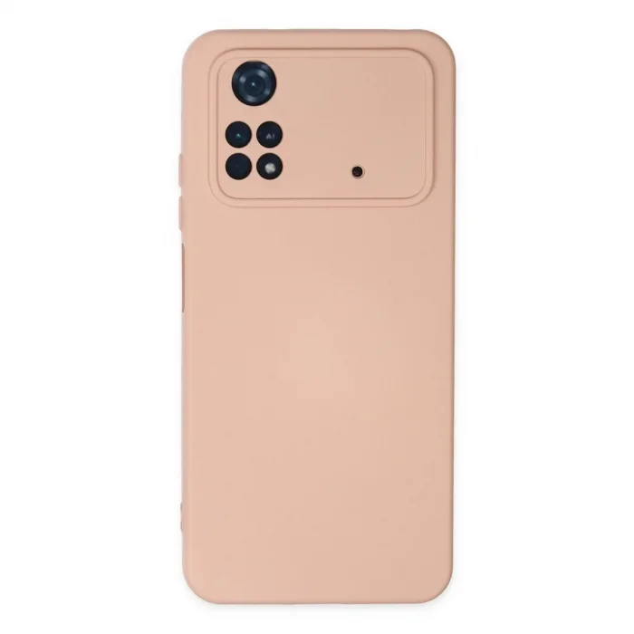 Xiaomi Poco M4 Pro 4g Kılıf Nano İçi Kadife Silikon - Pudra
