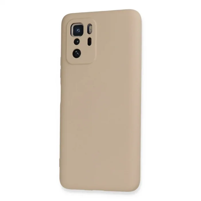 Xiaomi Poco X3 Gt Kılıf Nano İçi Kadife Silikon - Pudra