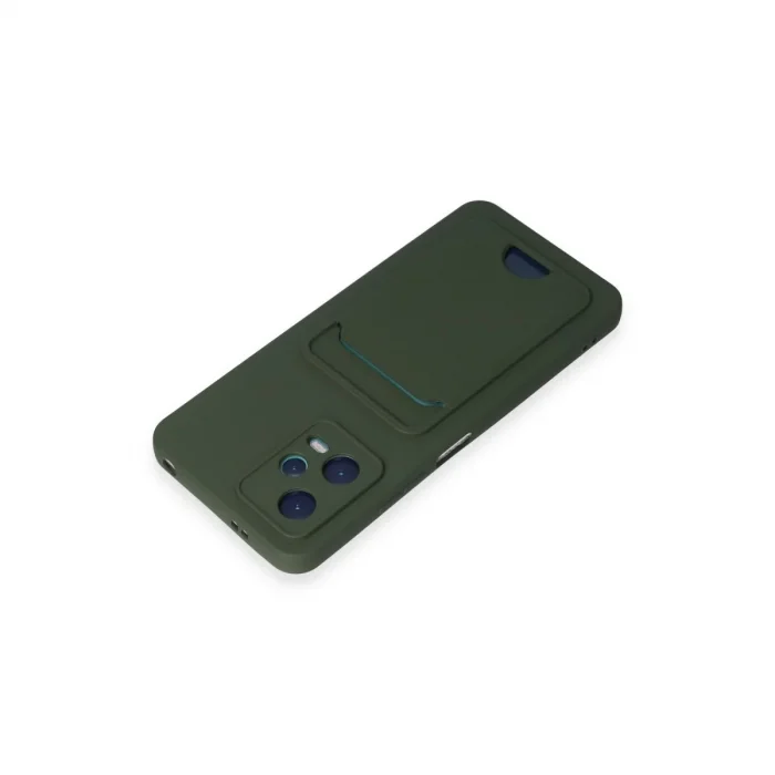 Xiaomi Poco X5 5g Kılıf Kelvin Kartvizitli Silikon - Koyu Yeşil