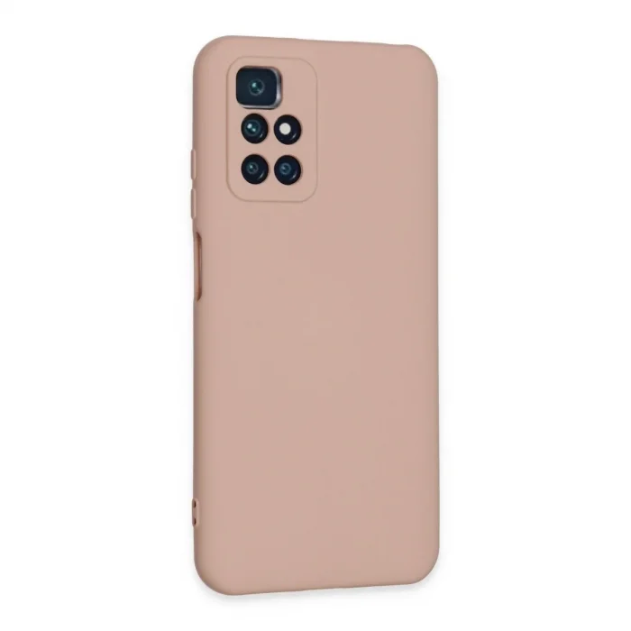 Xiaomi Redmi 10 2022 Kılıf Nano İçi Kadife Silikon - Pudra