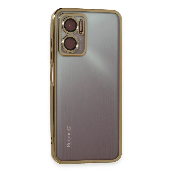 Xiaomi Redmi 10 5g Kılıf Razer Lensli Silikon - Gold