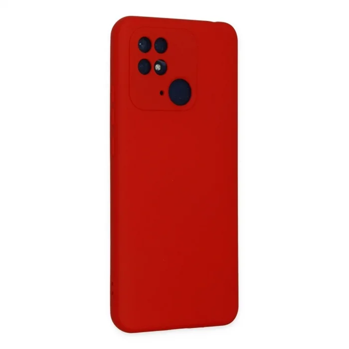 Xiaomi Redmi 10c Kılıf Nano İçi Kadife Silikon - Kırmızı