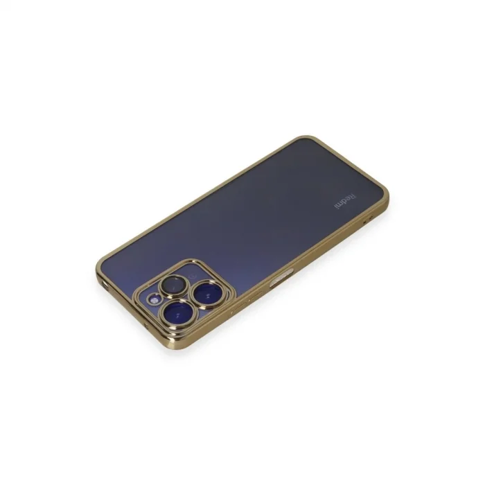 Xiaomi Redmi 12 Kılıf Razer Lensli Silikon - Gold