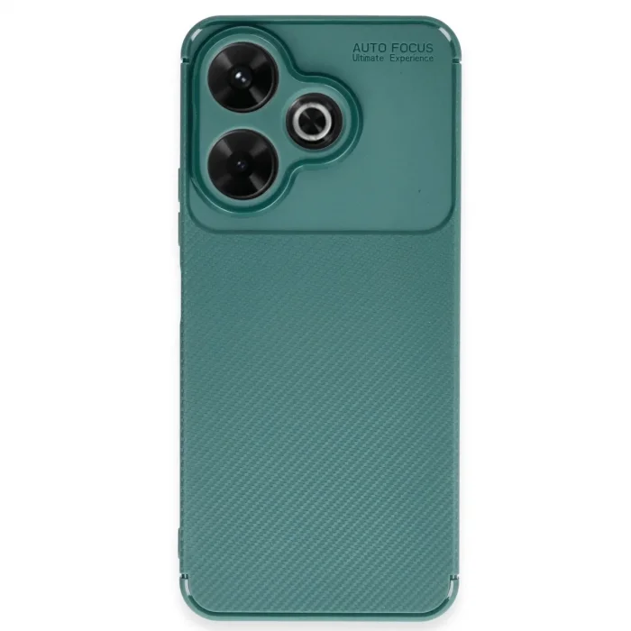 Xiaomi Redmi 13 4g Kılıf Auto Focus Karbon Kapak - Koyu Yeşil