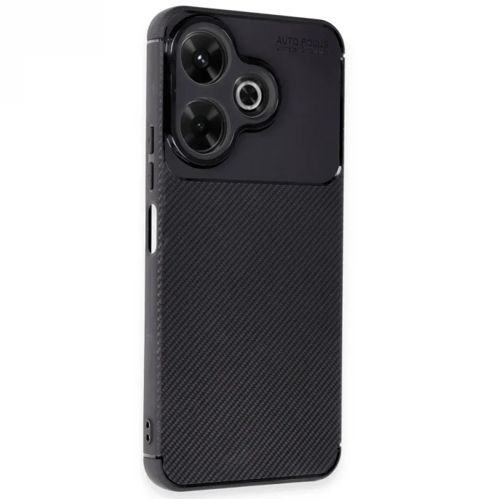 Xiaomi Redmi 13 4g Kılıf Auto Focus Karbon Kapak - Siyah