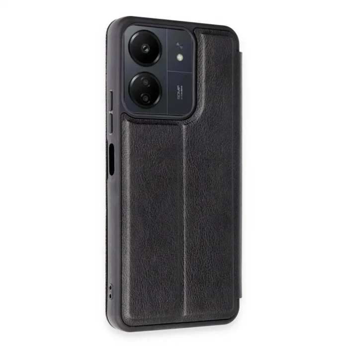 Xiaomi Redmi 13c Kılıf Flip Cover - Siyah