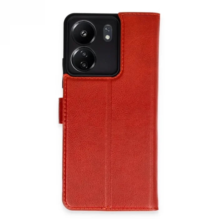 Xiaomi Redmi 13c Kılıf Trend S Plus Kapaklı Kılıf - Kırmızı