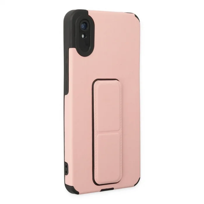 Xiaomi Redmi 9a Kılıf Mega Standlı Silikon - Pudra