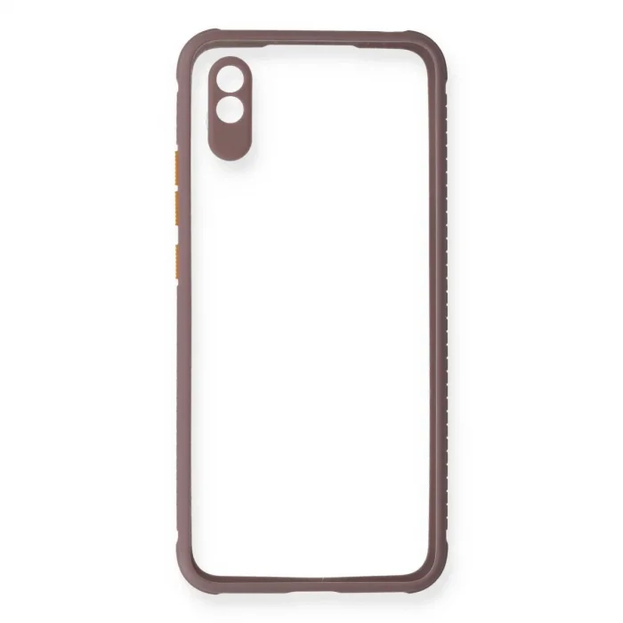 Xiaomi Redmi 9a Kılıf Miami Şeffaf Silikon - Açık Mor