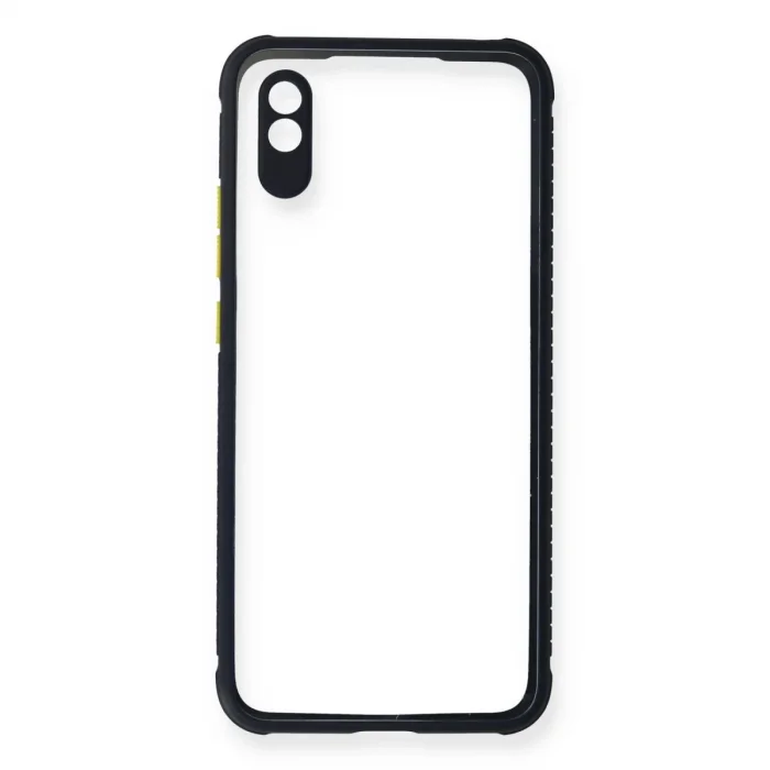 Xiaomi Redmi 9a Kılıf Miami Şeffaf Silikon - Lacivert