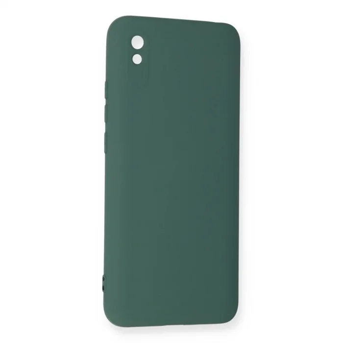 Xiaomi Redmi 9a Kılıf Nano İçi Kadife Silikon - Koyu Yeşil