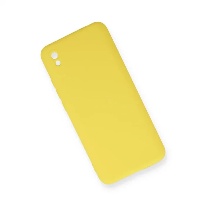 Xiaomi Redmi 9a Kılıf Nano İçi Kadife Silikon - Sarı