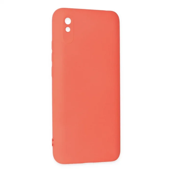 Xiaomi Redmi 9a Kılıf Nano İçi Kadife Silikon - Turuncu