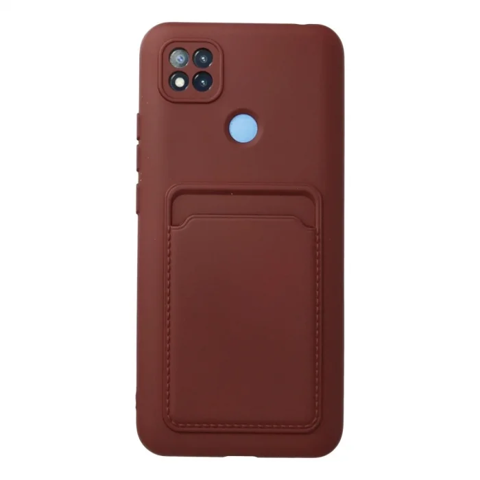 Xiaomi Redmi 9c Kılıf Kelvin Kartvizitli Silikon - Bordo