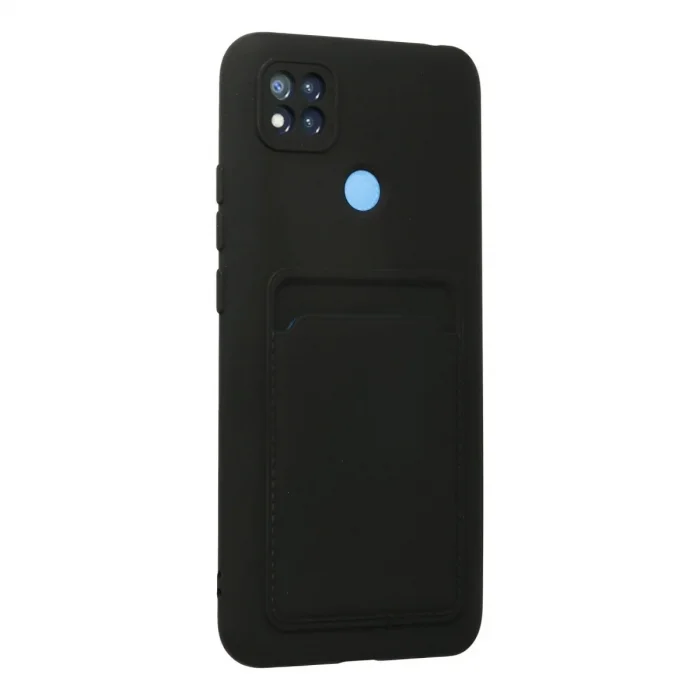 Xiaomi Redmi 9c Kılıf Kelvin Kartvizitli Silikon - Siyah