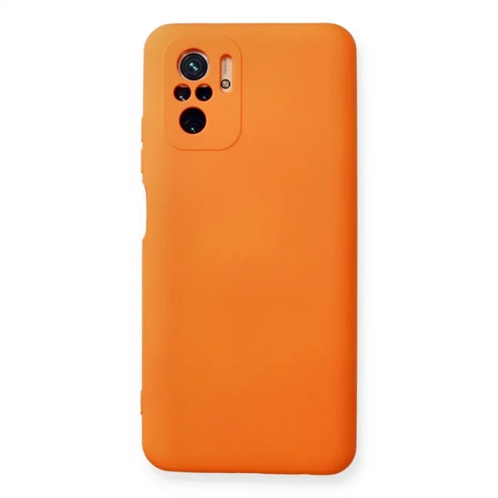 Xiaomi Redmi Note 10 Kılıf Nano İçi Kadife Silikon - Turuncu