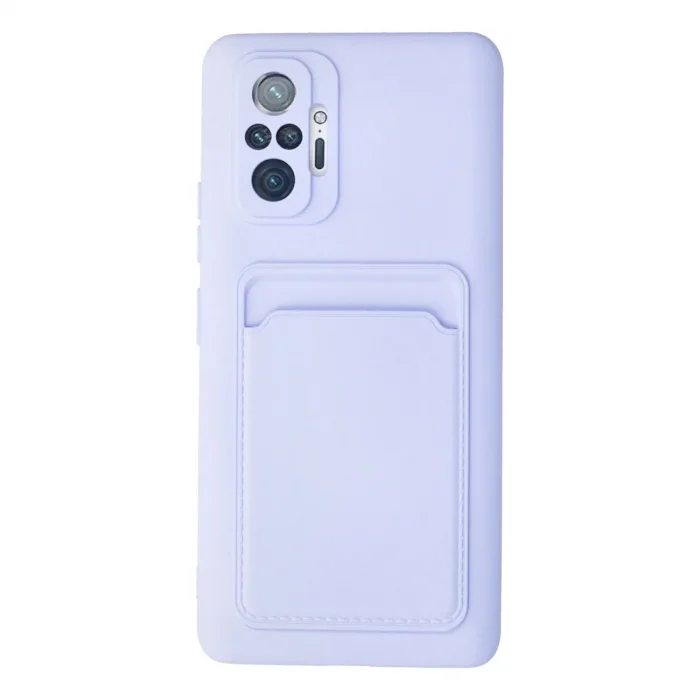 Xiaomi Redmi Note 10 Pro Kılıf Kelvin Kartvizitli Silikon - Lila