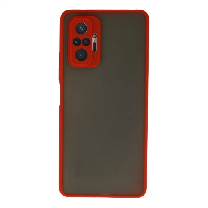 Xiaomi Redmi Note 10 Pro Kılıf Montreal Silikon Kapak - Kırmızı