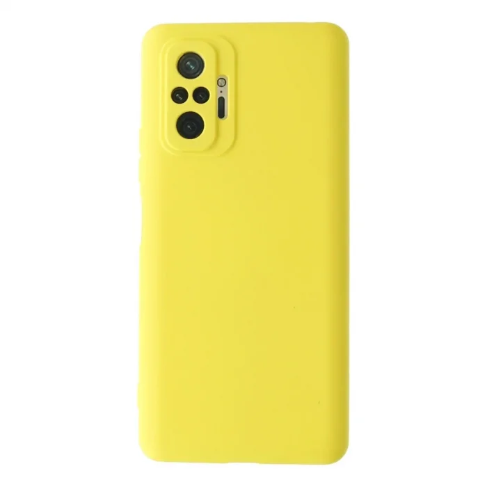 Xiaomi Redmi Note 10 Pro Kılıf Nano İçi Kadife Silikon - Sarı