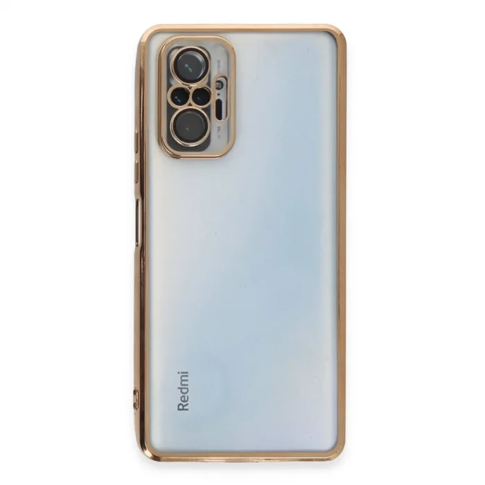 Xiaomi Redmi Note 10 Pro Kılıf Razer Lensli Silikon - Gold