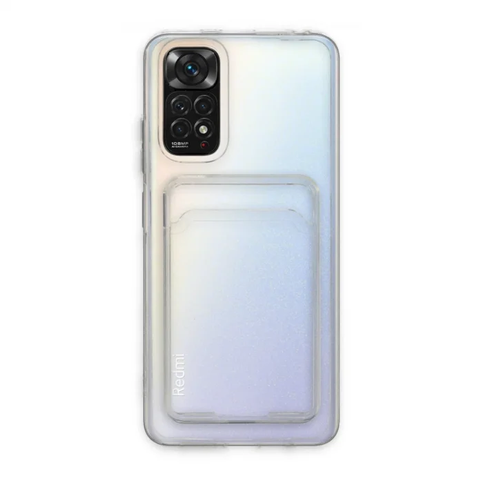 Xiaomi Redmi Note 11 Kılıf Kart Şeffaf Silikon - Şeffaf