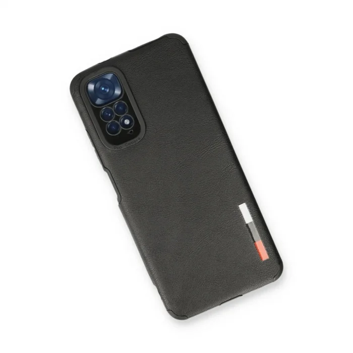 Xiaomi Redmi Note 11 Kılıf Loop Deri Silikon - Siyah