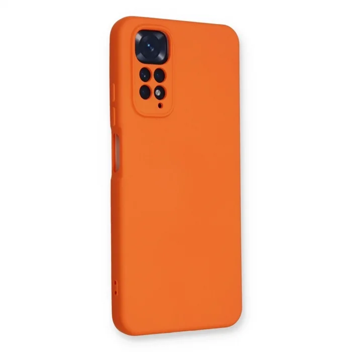 Xiaomi Redmi Note 11 Kılıf Nano İçi Kadife Silikon - Turuncu
